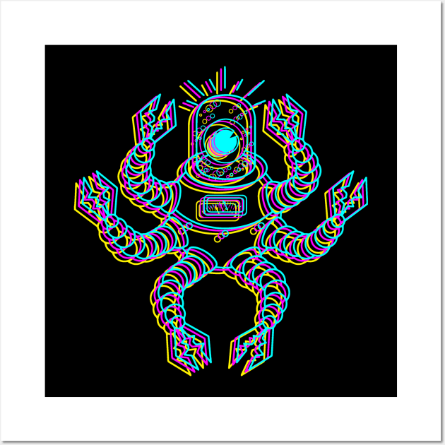 Eye-bot Wall Art by OrneryDevilDesign